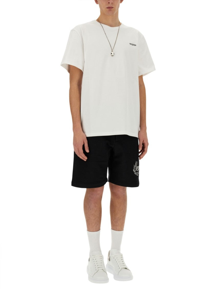 Alexander Mcqueen Bermuda With Logo