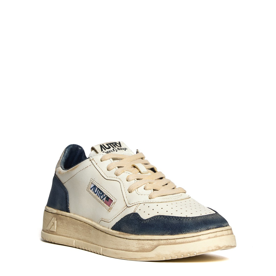 Autry Leather And Suede Sneakers With Padded Collar