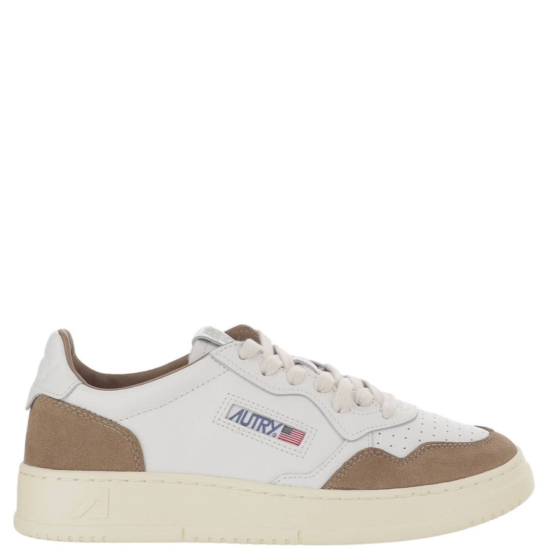 Autry Leather Sneakers With Suede Inserts And Logo Accents