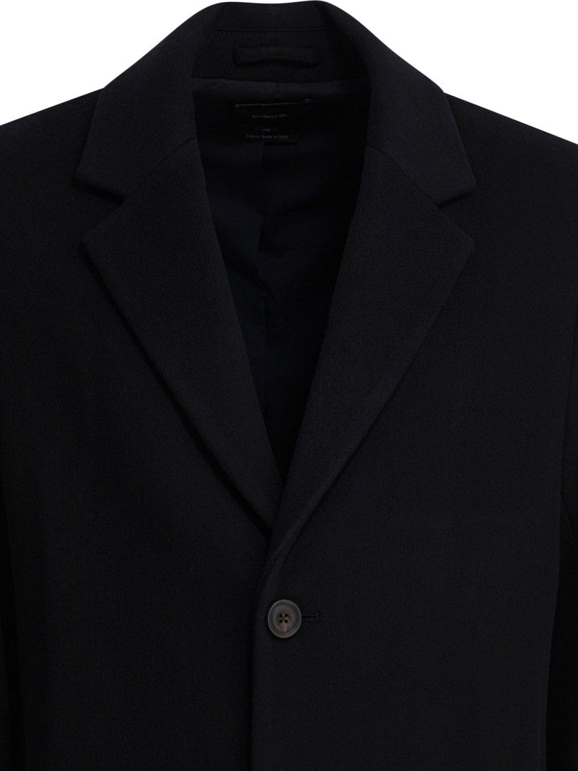 Vince Classic Coat In Italian Wool Blend