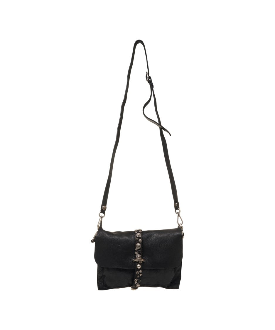 Campomaggi Crossbody Bag With Hammered Leather And Stud Details