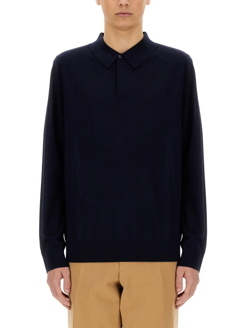 Paul Smith Relaxed Fit Merino Wool Polo Shirt