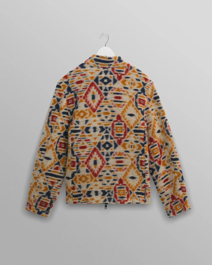 Wax London Geometric Patterned Wool Blend Jacket