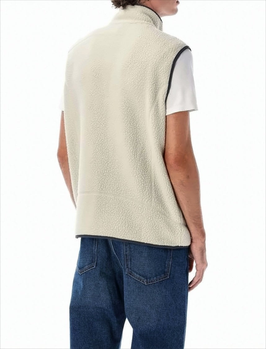Patagonia Textured Fleece Vest With High Collar