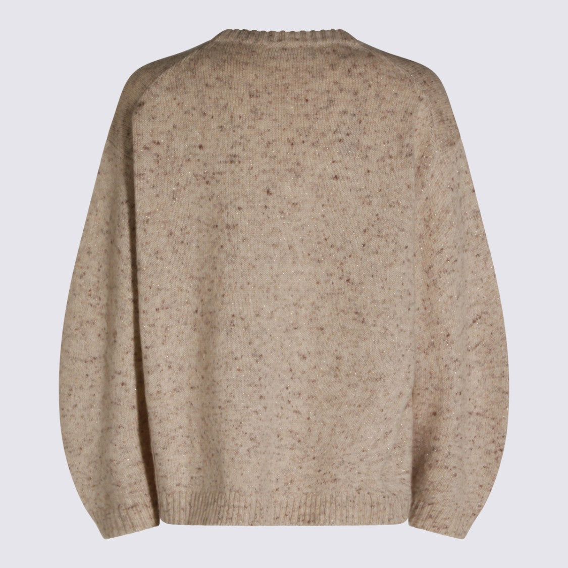Fabiana Filippi Relaxed Fit Crew Neck Sweater With Speckled Knit Pattern