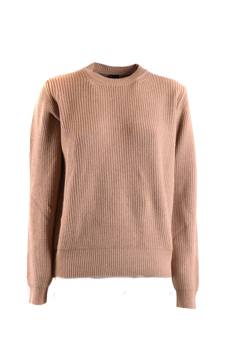 Pinko Ribbed Knit Sweater Relaxed Fit Cropped