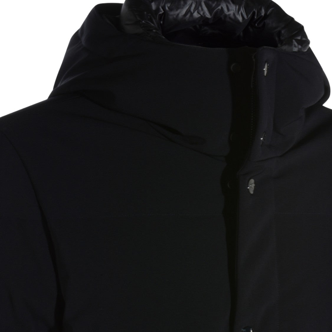 Montecore Padded Black Jacket With High Collar