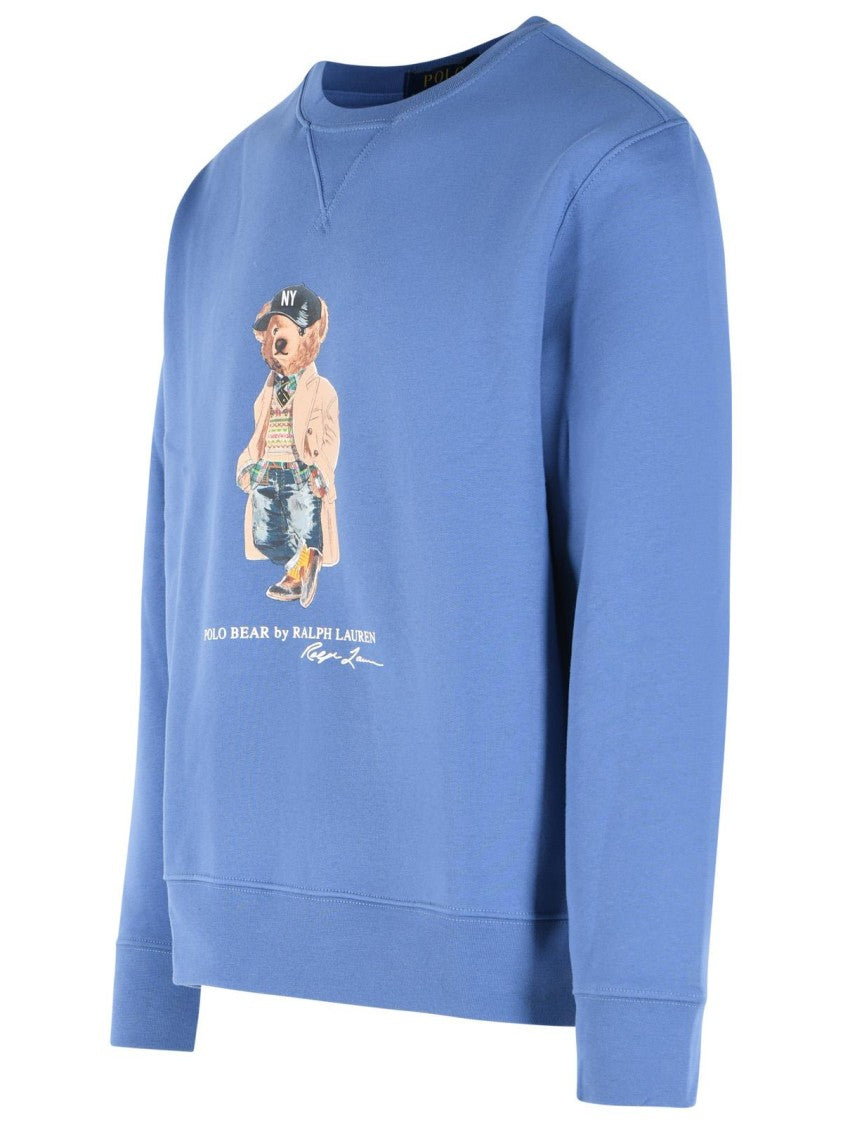 Polo Ralph Lauren Cotton Blend Sweatshirt With Bear Graphic Print