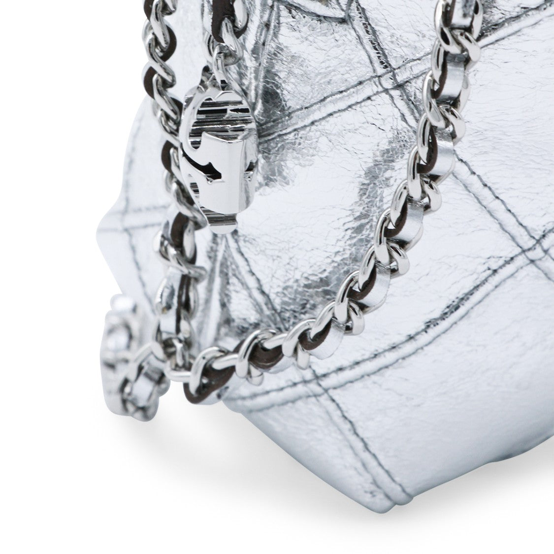 Tory Burch Silver Leather Crossbody Bag