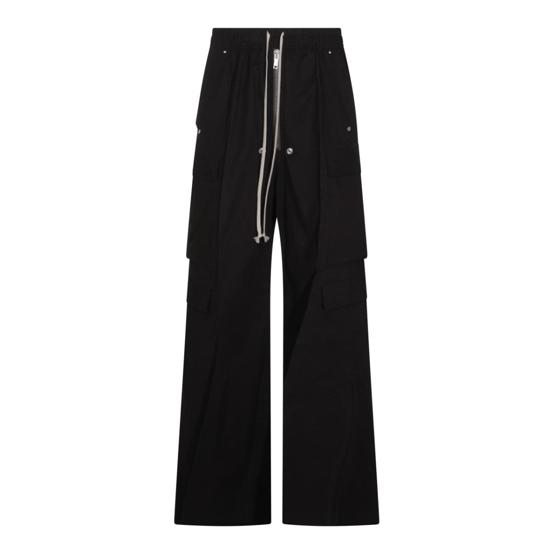 Rick Owens High-Waisted Black Cotton Trousers