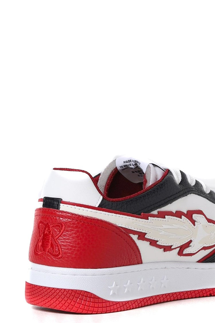 Enterprise Japan White Leather Low-Top Sneakers