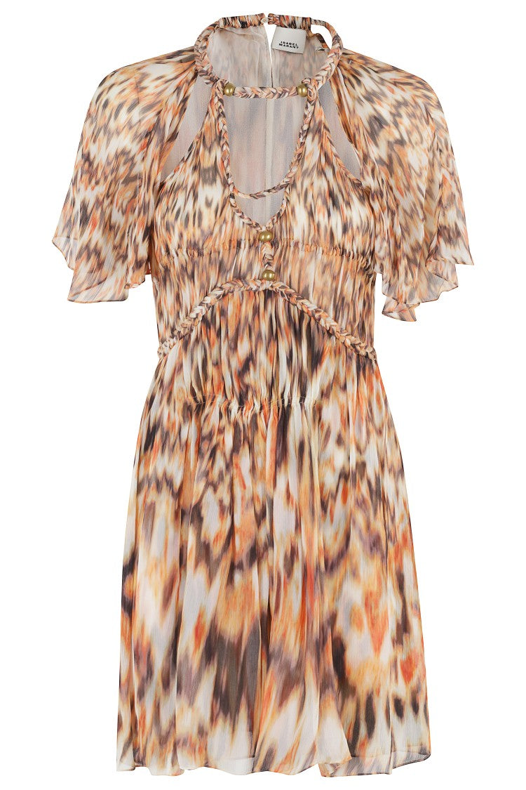 Isabel Marant Randalia Mini Dress With Braided Neckline
