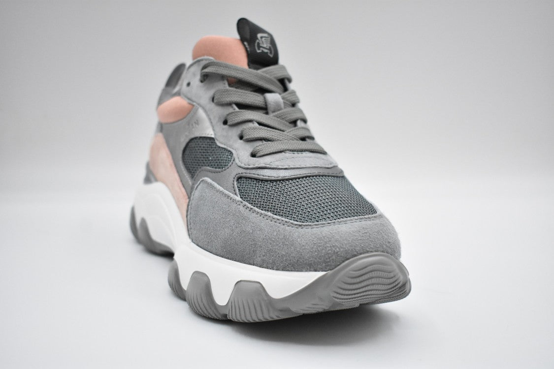 Hogan Laced Sneakers With Suede-Leather Blend