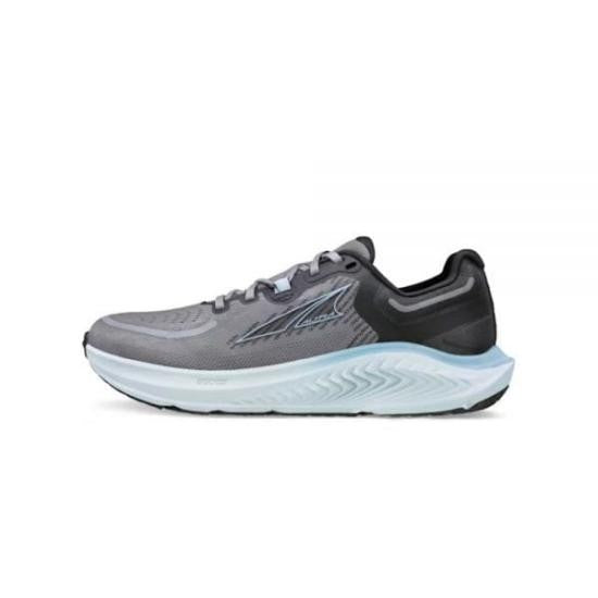 Altra Breathable Grey Mesh Sneakers With Light Blue Sole