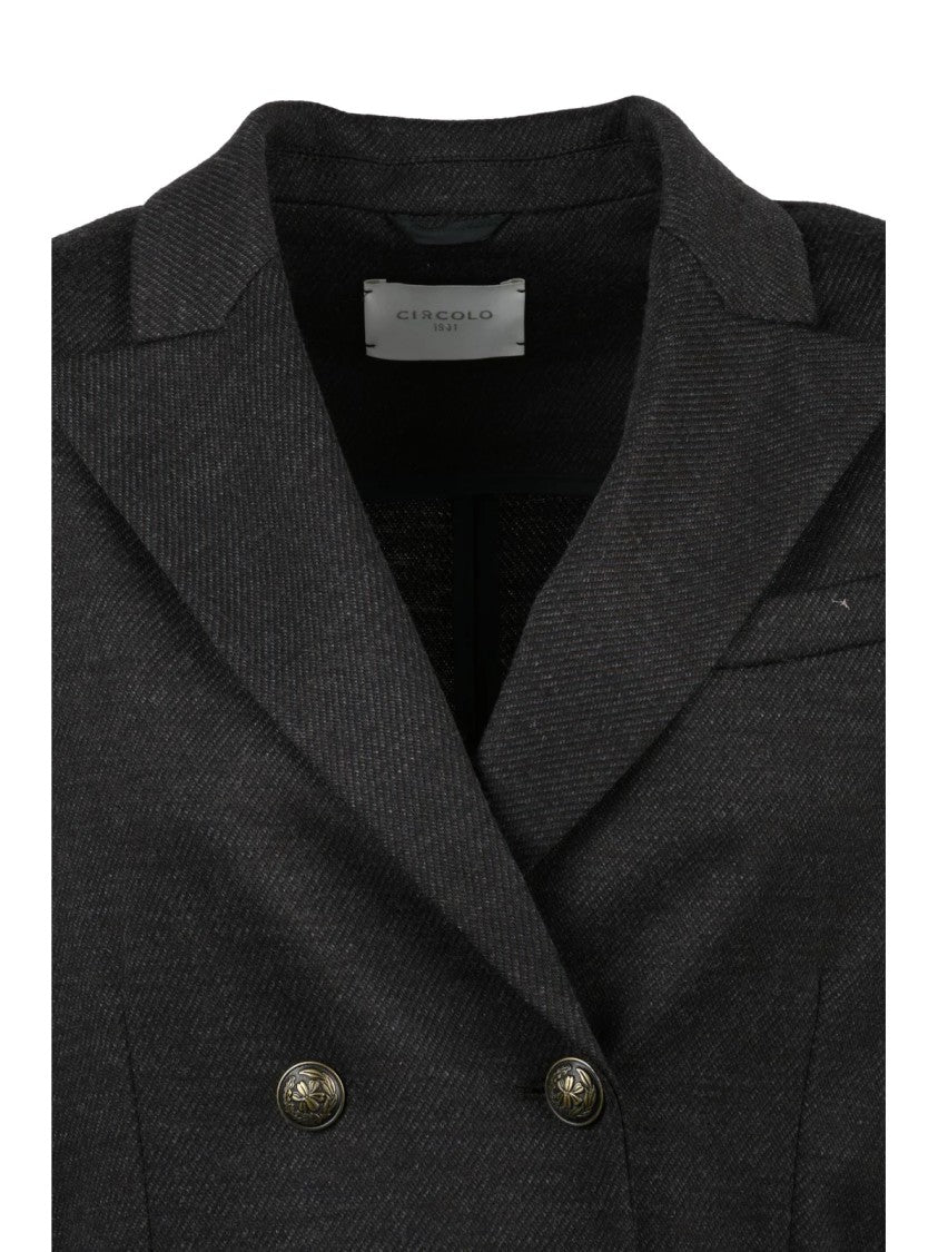 Circolo 1901 Double-Breasted Blazer With Classic Lapel And Unlined Design
