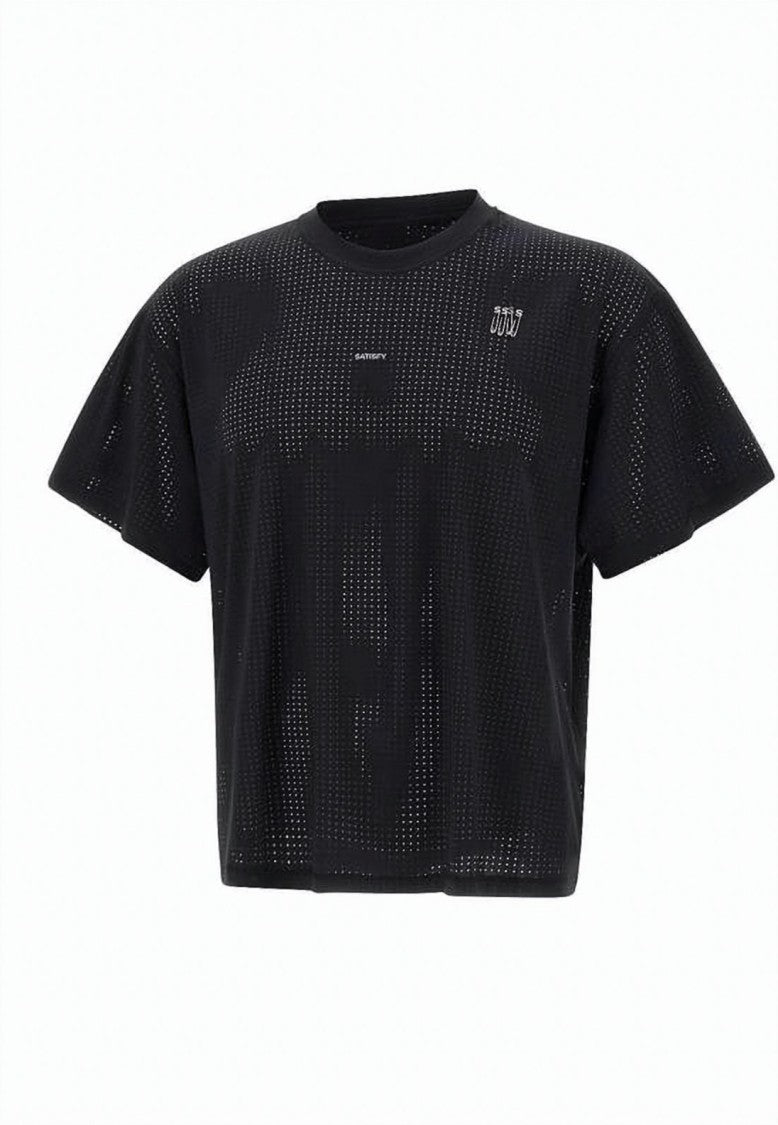 Satisfy Perforated Short-Sleeve T-Shirt With Subtle Branding