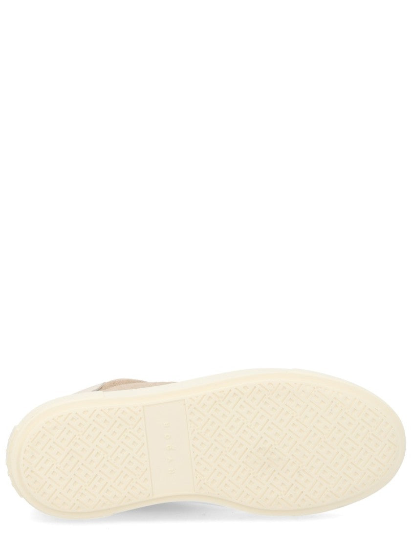 Hogan Grey Crosswind Calfskin Suede Sneakers