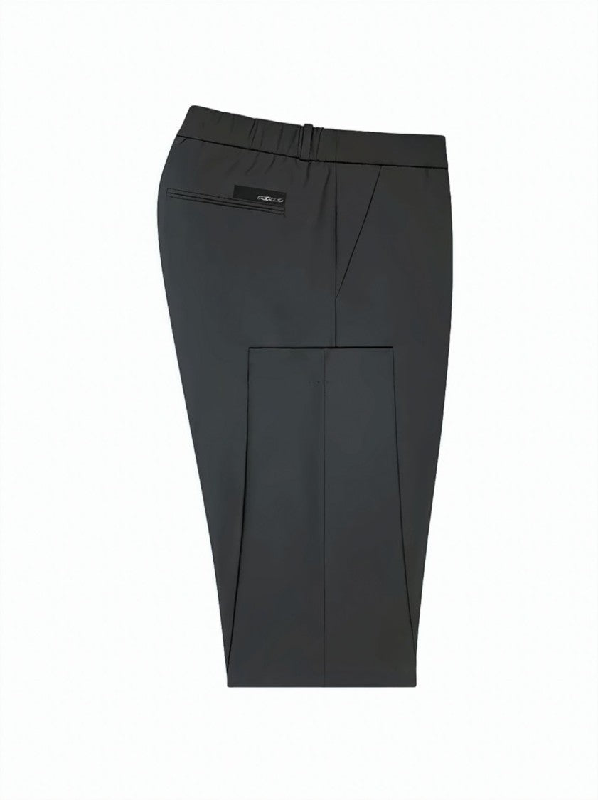 Rrd Black Surflex Monogram Drawstring Elastic Waist Winter Chino Pants