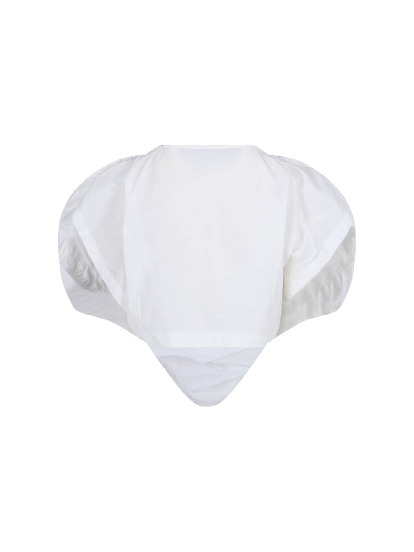 Vivienne Westwood Heart-Shaped Crop Top With V-Neckline And Embroidered Orb Logo