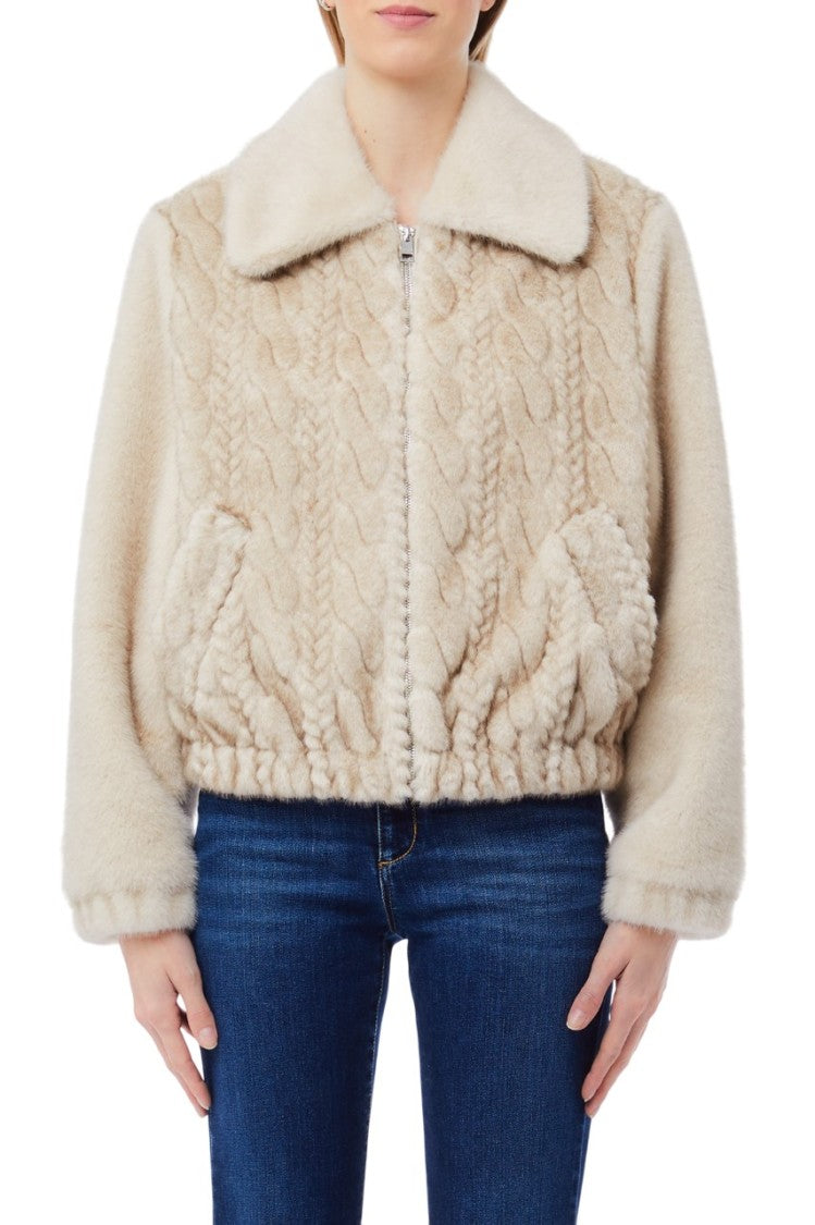 Liu Jo Teddy Bomber Jacket With Braids