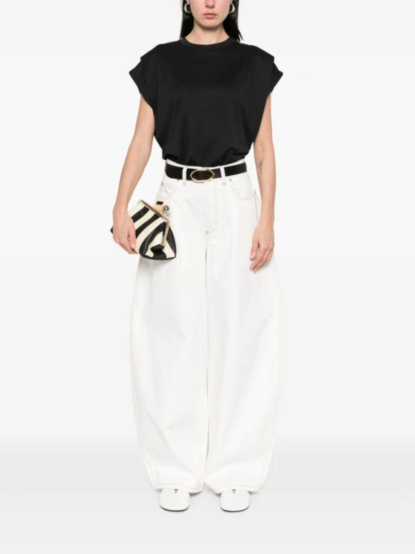 Jacquemus Black Paper-Effect Jersey Tank Top