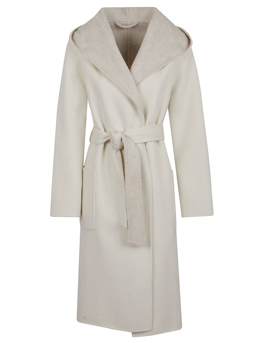 Parosh Reversible Knee-Length Wool Coat With Hood