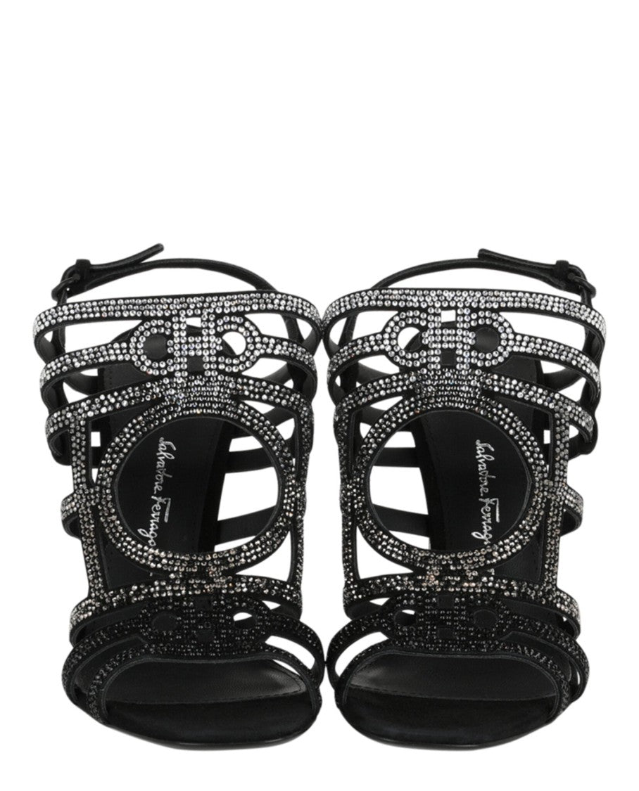 Ferragamo Florenza Crystal-Embellished Slingback Heel Sandals
