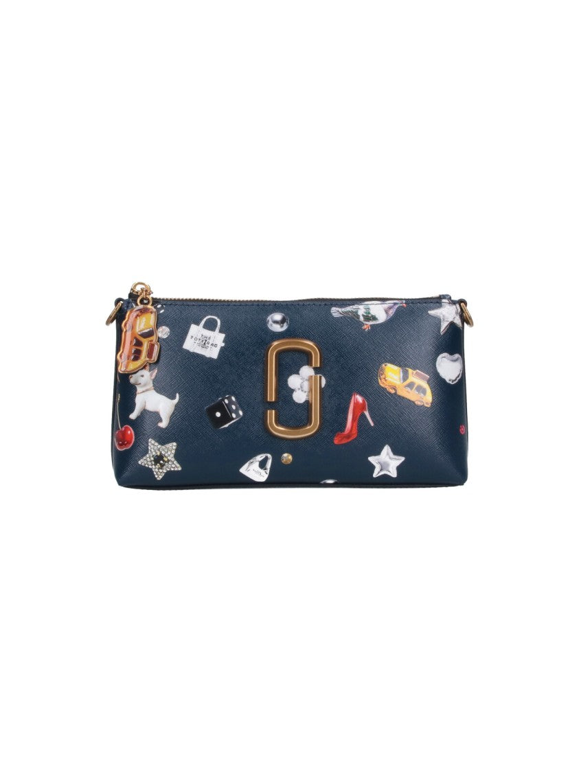 Marc Jacobs Rectangular Navy Bag With Colorful Patches