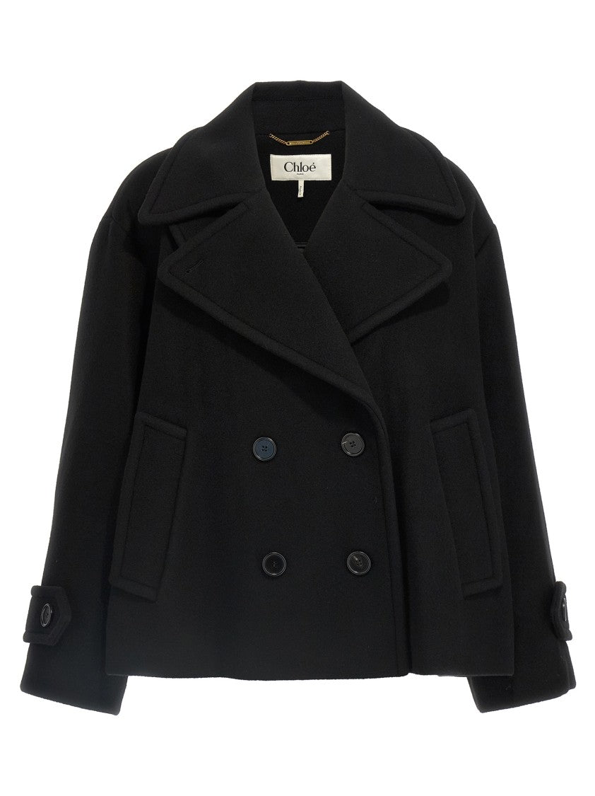 Chloé Double Breasted Wool Coat