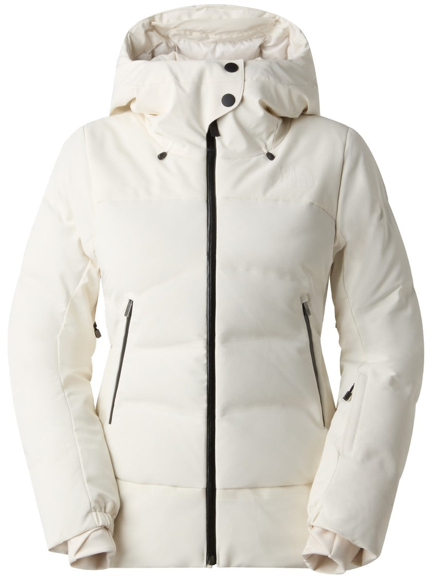 The North Face White Padded Down Jacket With High Collar