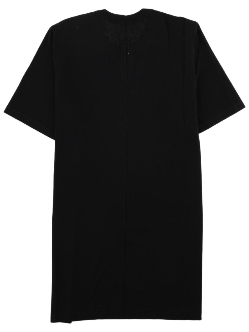 Rick Owens Level T Plain Minimalist Black Cotton T-Shirt