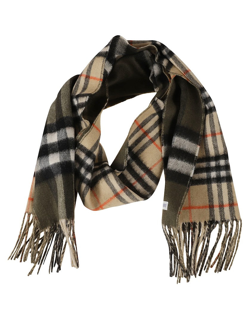 Burberry Check Pattern Cashmere Scarf