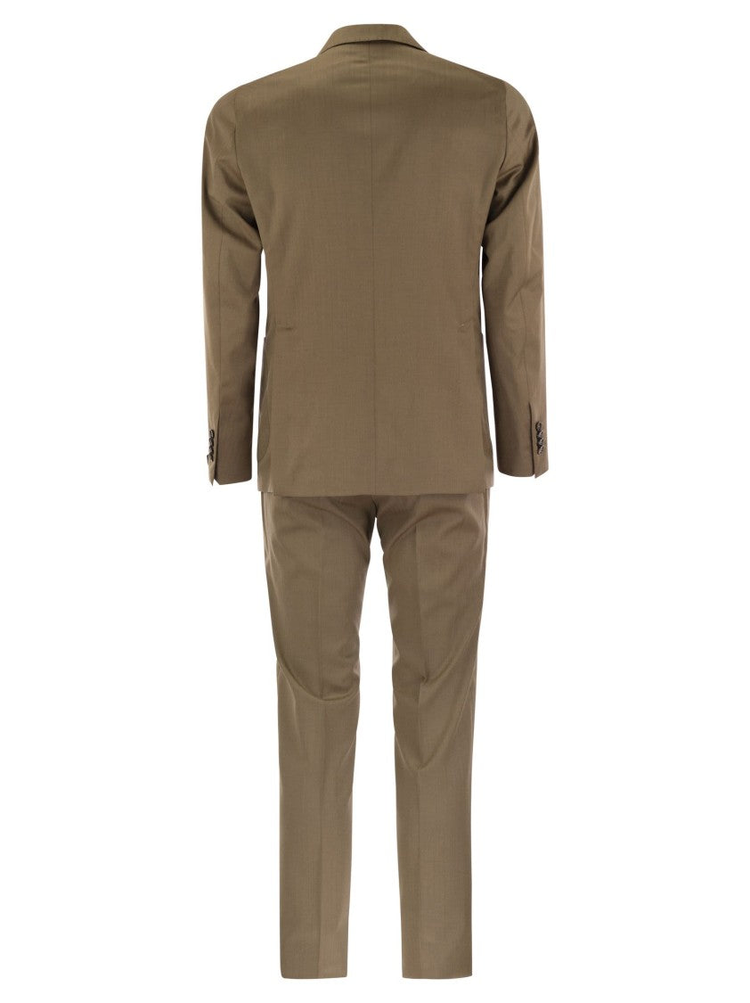 Tagliatore Double-Breasted Virgin Wool Suit With Tailored Fit