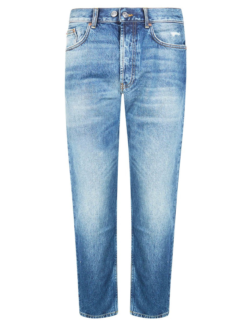 Department 5 Men Faded Blue Distressed Jeans