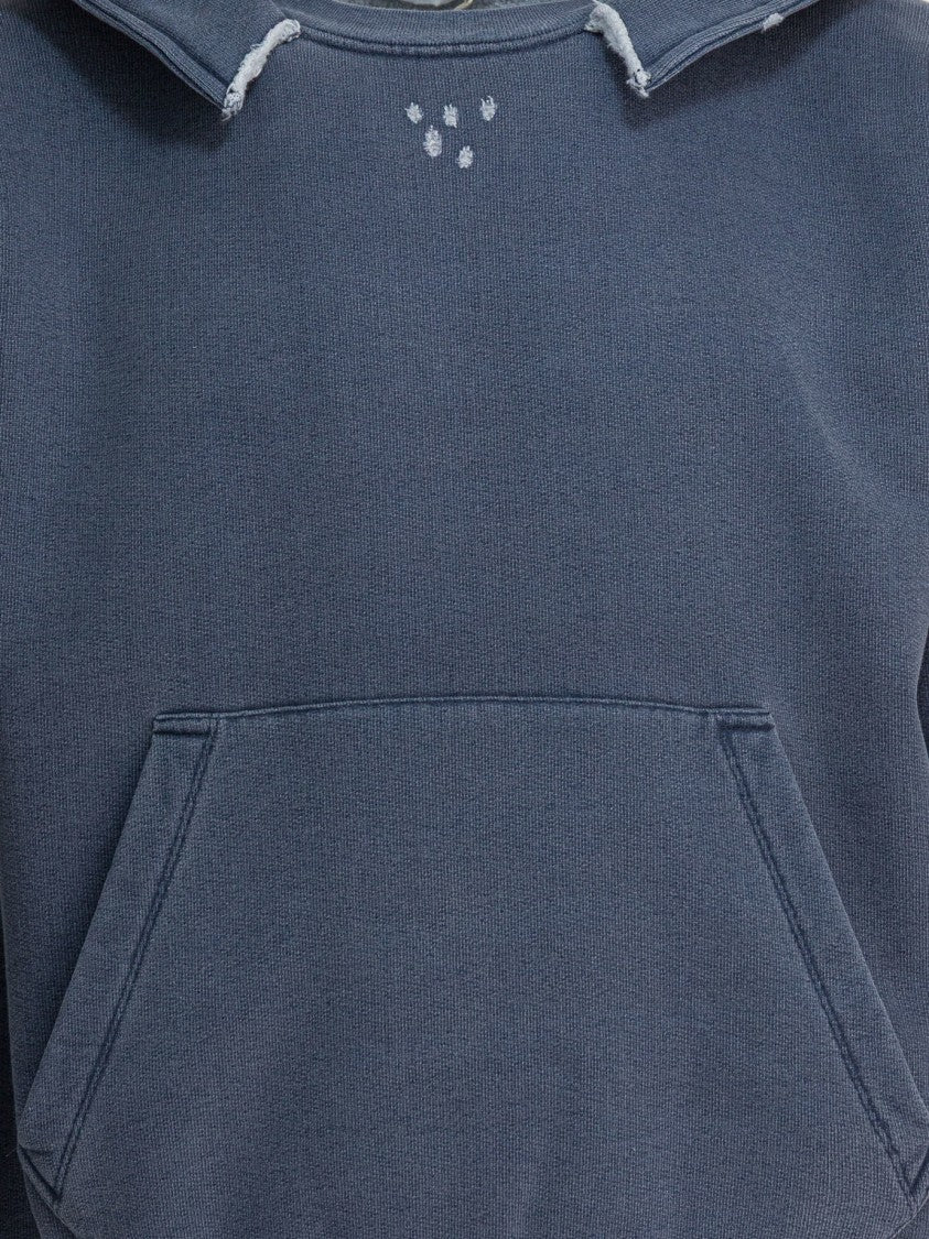 Our Legacy Relaxed-Fit Distressed Hoodie In Faded Blue