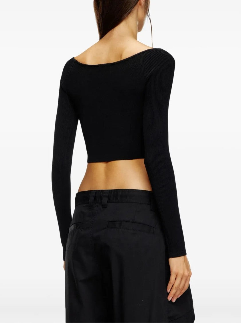 Diesel Ribbed Cropped Knit Top