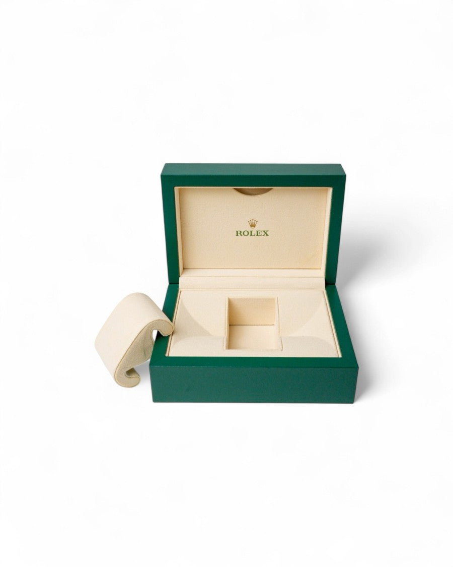 Rolex Small Green Leather Rolex Oyster Box