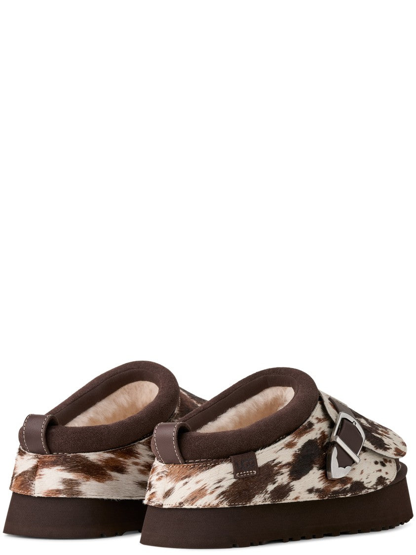 Ugg Tazz Western Cowhide Pattern Leather Slip-On Shoes