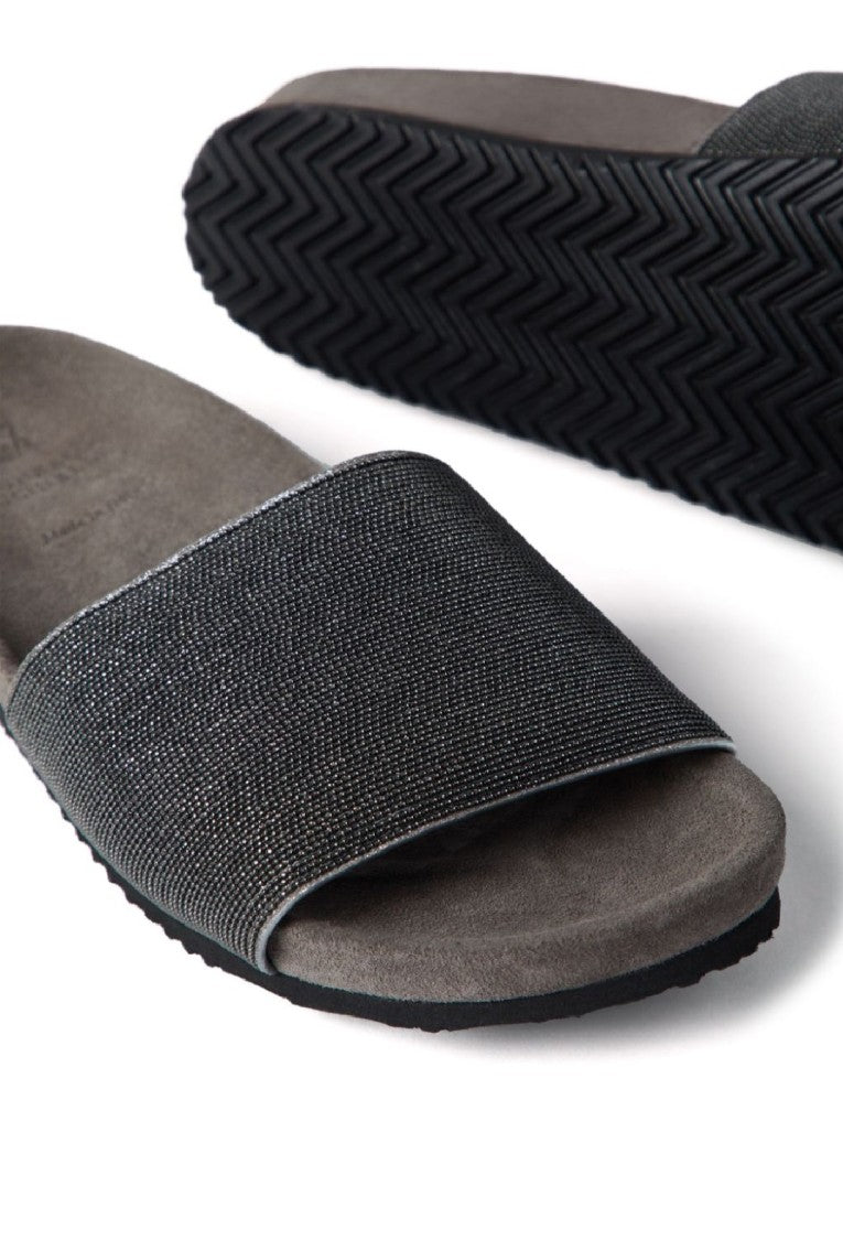 Brunello Cucinelli Textured Leather Slippers