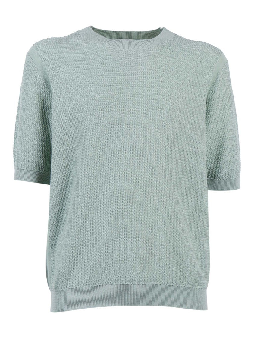 Ballantyne Textured Ribbed Short Sleeve Pullover