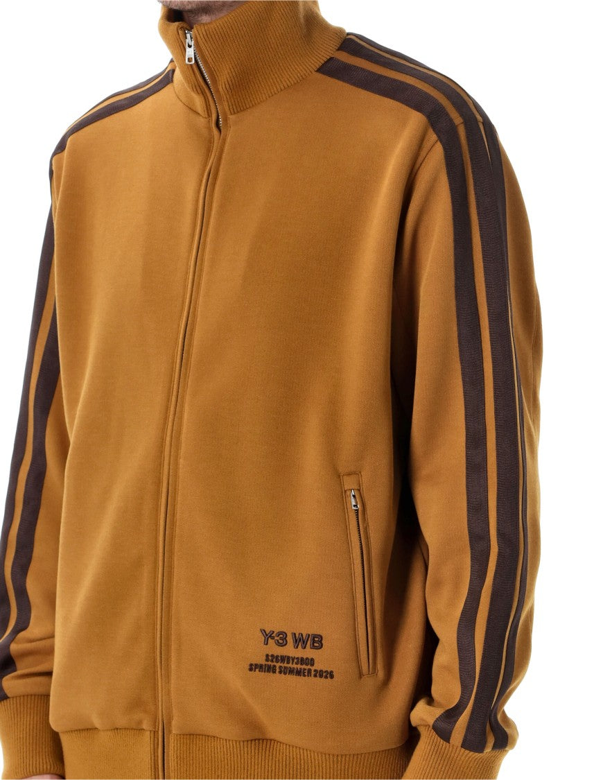Adidas X Y-3 High Collar Full-Zip Track Top With Striped Sleeves