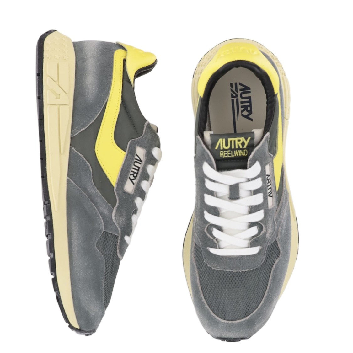 Autry Sporty Dark Green Sneakers With Contrast-Padded Heel Tab