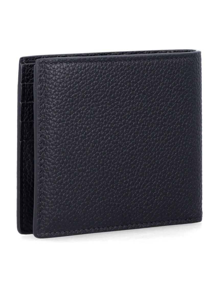 Tom Ford Textured Leather Bifold Wallet With Gold-Tone Logo