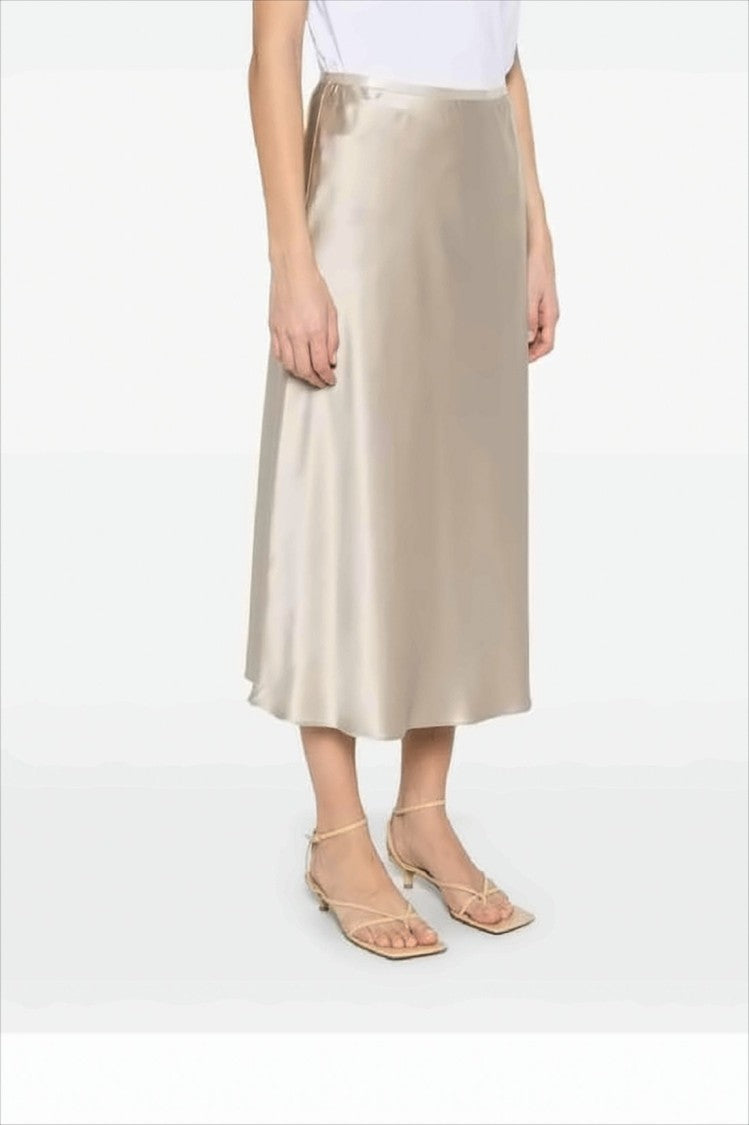 Max Mara Flowing Midi Silk Skirt With Waistband