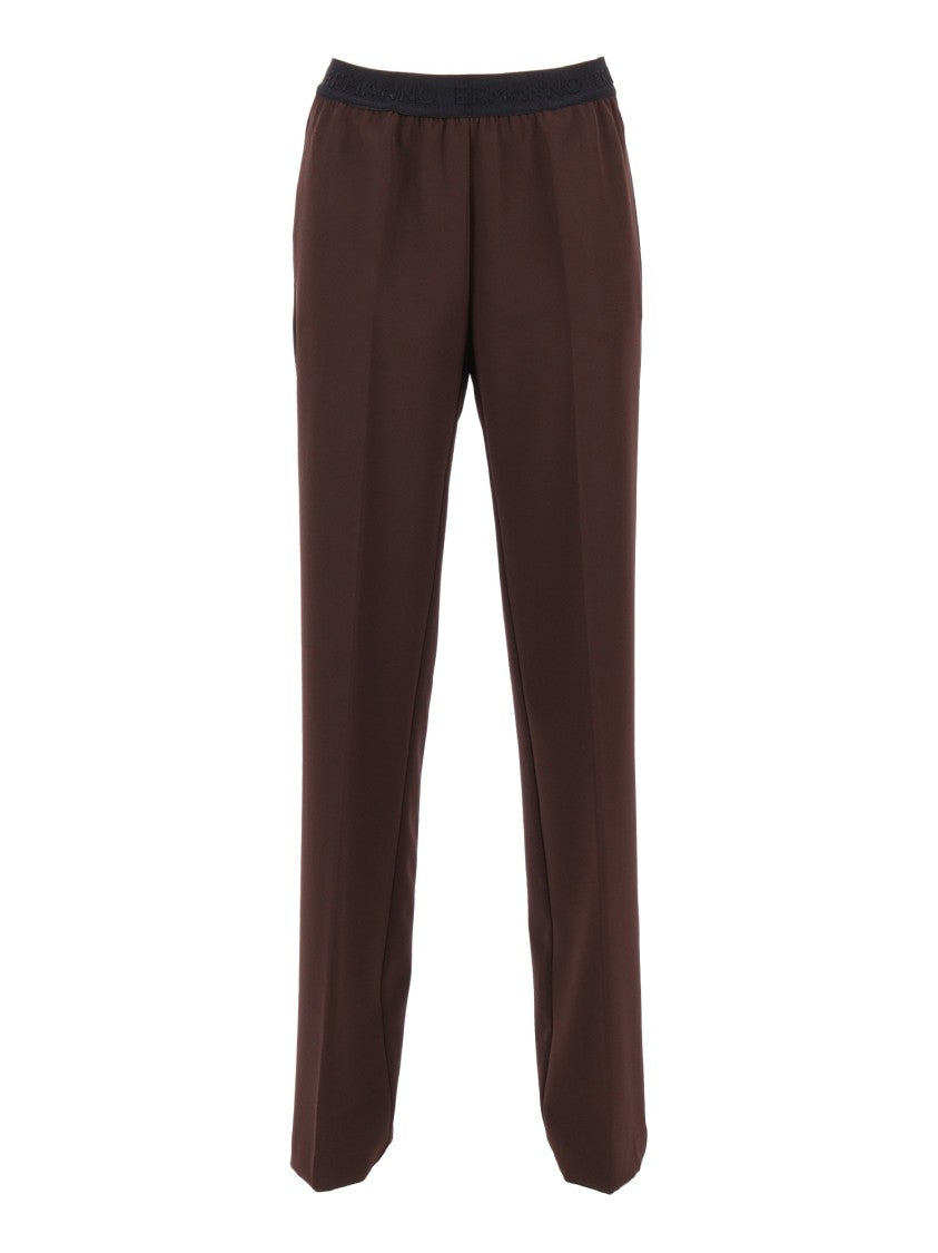 Ermanno Scervino Straight-Leg Tailored Pants With Clean Waistband And Smooth Finish