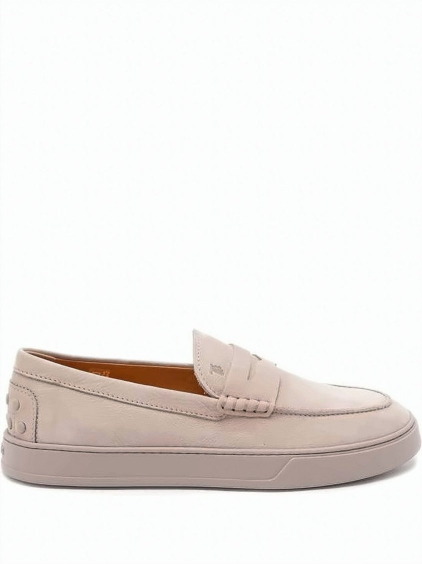 Tod's Calf Leather Loafers With Classic Penny Strap