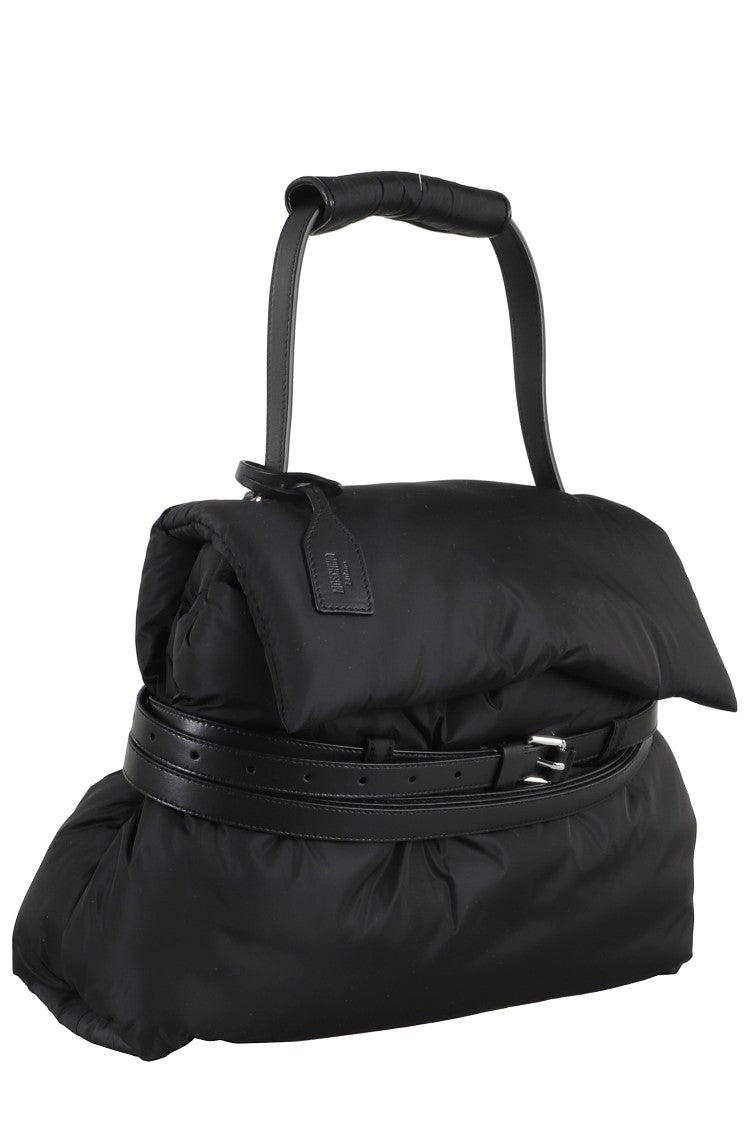 Moschino Structured Padded Nylon Shoulder Bag