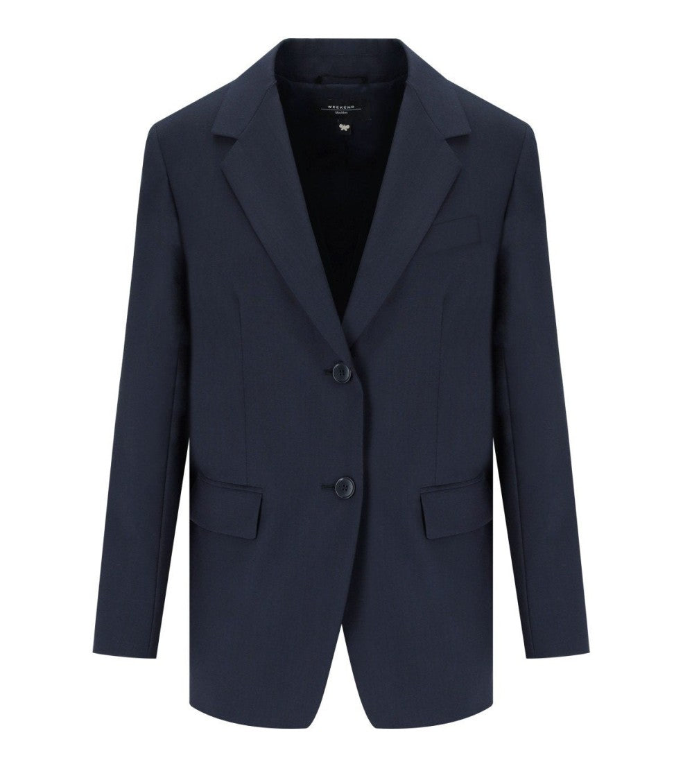 Max Mara Materia Blue Single Breasted Blazer