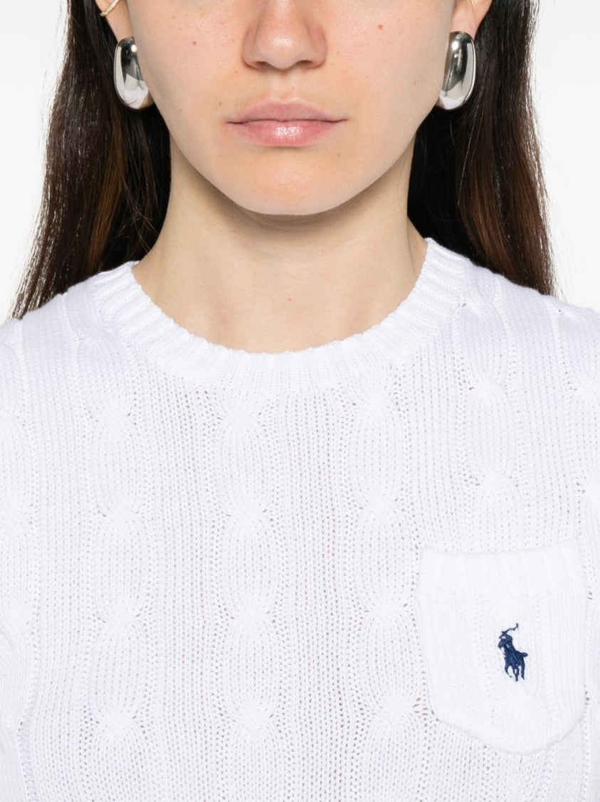 Polo Ralph Lauren Classic Cable Knit Sweater With Round Neckline