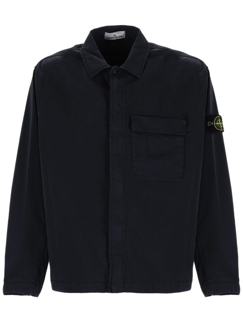 Stone Island Shirt With Pocket, Men's, Navy Blue